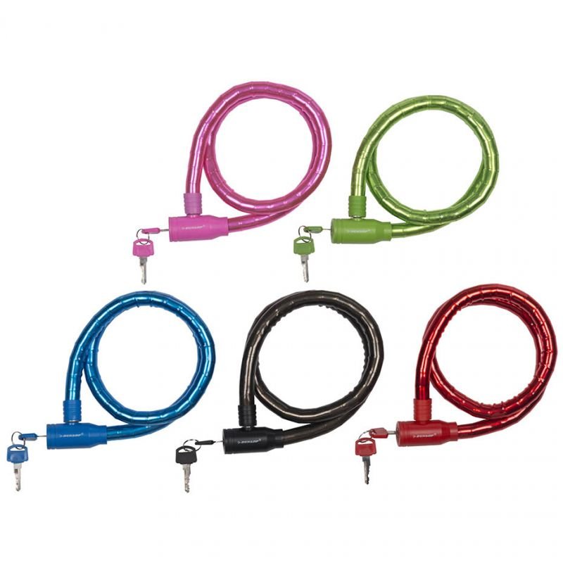 lupin-wear-ca-dunlop-cable-lock-bicycle-lock-d18mm-80-cm-st-5ass-63749-581951 Dunlop Cable Lock Bicycle