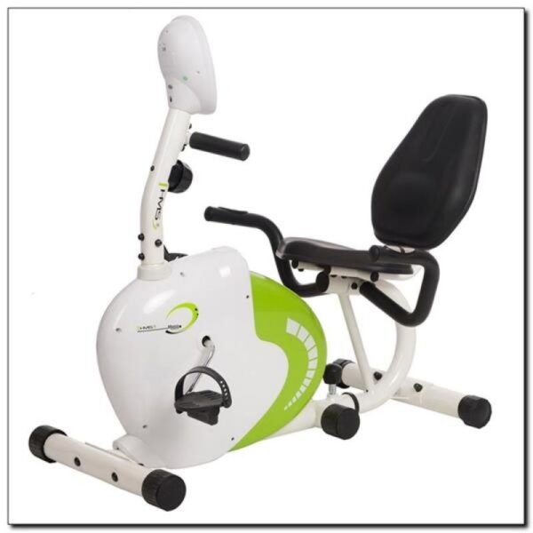 HMS R9259 white and green recumbent magnetic bike