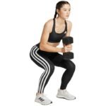 adidas Optime Essentials 3-Stripes 7/8 Womens Leggings Black JD6545 - Image 6