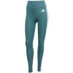 Adidas Optime Essentials 3-Stripes 7/8 Womens Leggings Green JY2152 - Image 2