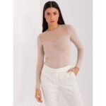 BASIC FEEL GOOD Beige Mesh Blouse (RV-BZ-9202.10X) - Image 2
