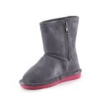 BearPaw Emma Toddler Zipper Jr 608TZ-903 Charcoal Pomberry Winter Boots - Image 3