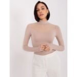 Beige viscose blouse BASIC FEEL GOOD (RV-BZ-9203.87P) - Image 4