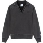 Champion Womens Polo Neck Sweatshirt Gray 118366 KK001 - Image 2