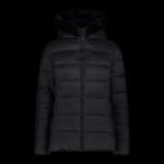 CMP womens winter jacket with hood, sports, insulated, black (34K0036F/U901)