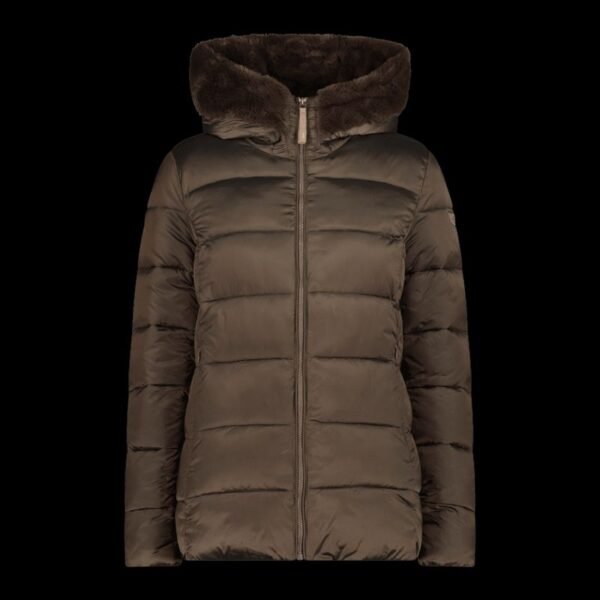 CMP womens winter jacket with hood, sports, insulated, brown (34K0036F/P981)