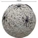 DECORATIVE BALL LAMP WITH SPIDER LED 15CM HALLOWEEN WHITE - Image 4
