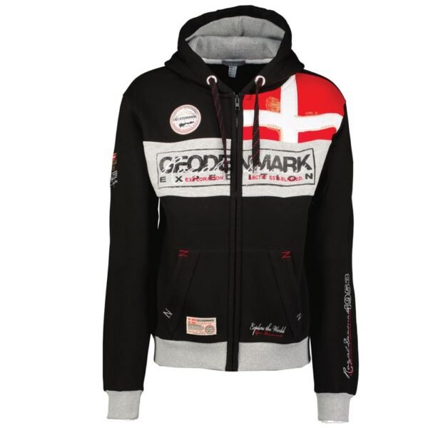Geographical Norway Flyer Danemark DB MEN 100 mens zip-up sweatshirt black (WU8426H/GNO/Black)