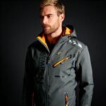 Geographical Norway Softshell Jacket Royaute DB 068 M WY8027H/GN/Dark Gray / Orange - Image 8