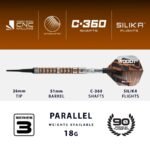 Harrows LUKE WOODHOUSE SERIES 3 darts 90% softip - Image 3