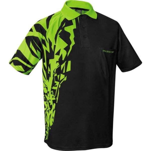 Harrows Rapide Black and Green Polo Shirt