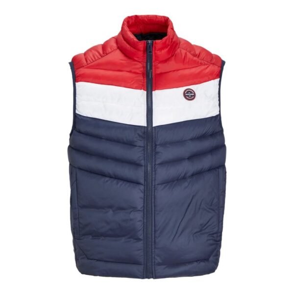JackJones Jjespring Bodywarmer Collar Noos M 12258457NavyBlazerWHITE/TRUEREDBLOC