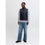 JackJones mens vest JJEBRADLEY LIGHT BODYWARMER COLLAR NOO 12280973 BLACK - Image 3