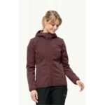 Jack Wolfskin Windhain Hoody W womens softshell jacket with hood, red (1307481_2866) - Image 2