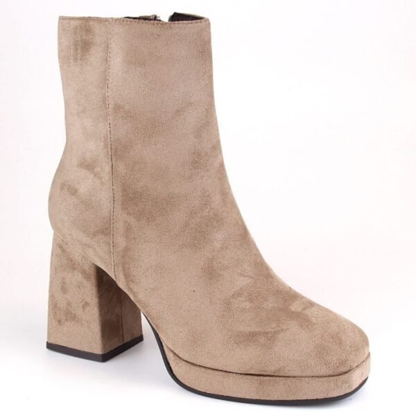 Jezzi W JEZ411B beige suede ankle boots