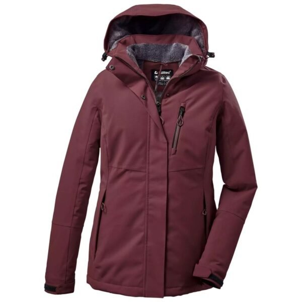 Killtec KOW 170 WMN JCKT womens hooded coat burgundy (38030/445)