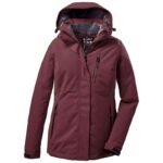 Killtec KOW 170 WMN JCKT womens hooded coat burgundy (38030/445) - Image 4