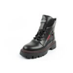 Lee Cooper boots, womens boots, leather boots, black, red, warm - Image 3