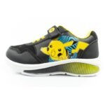 Leomil Pokemon childrens sports shoes sneakers lightweight with velcro black yellow - Image 2