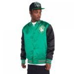 Mitchell Ness NBA Boston Celtics Primetime Heavyweight Satin Jacket Vintage Logo Celtics M JK8453-BCEKYGN - Image 5