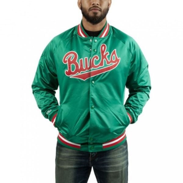 Mitchell Ness NBA Milwaukee Bucks Lightweight Jacket M STJKMG18013-MBUDKGN