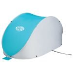 NILS CAMP NC3174 self-pitching beach tent, turquoise-gray - Image 2