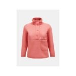 Peak Performance W Fleece Snap T Pink Sweatshirt