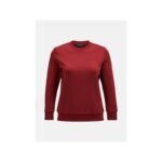 Peak Performance W Original Small Logo Crew Burgundy Sweatshirt