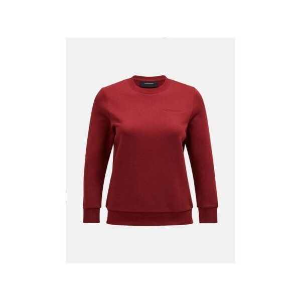 Peak Performance W Original Small Logo Crew Burgundy Sweatshirt