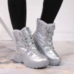 Potocki W WOL117B metallic lace-up snow boots - Image 4