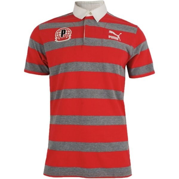 Puma Polo Mens T-Shirt Red and Gray 558241 09