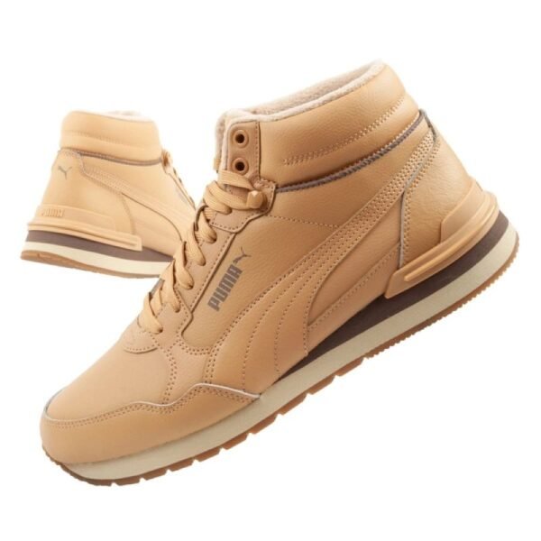 Puma ST Runner v4 Mid mens high-top sneakers brown