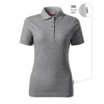 Reserve Womens Polo Shirt (Dark Gray Melange (Brand Label))