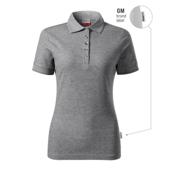 Reserve Womens Polo Shirt (Dark Gray Melange (Brand Label))