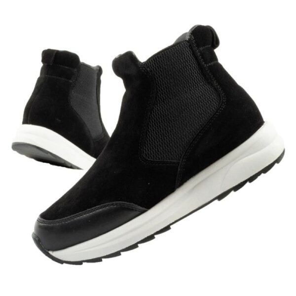 Scholl Beverly Bootie Womens Leather Ankle Boots Black