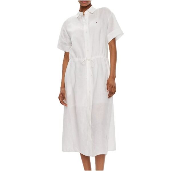 TOMMY HILFIGER LINEN MIDI DRESS