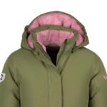 Trollkids Girls Alesund Coat Childrens Winter Hooded Jacket Waterproof Down Green (301-323) - Image 3