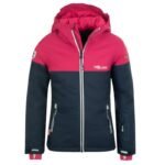 Trollkids Girls Hallingdal Jacket with Hood, Navy/Pink (223-114)