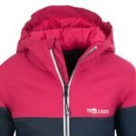 Trollkids Girls Hallingdal Jacket with Hood, Navy/Pink (223-114) - Image 3