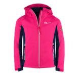 TrollKids Girls Kristiansand Jacket navy/magenta softshell pink (321-114)