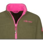 Trollkids Girls Oppdal Jacket XT sporty fleece jacket with zip, green (415-194) - Image 3