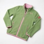 Trollkids Girls Oppdal Jacket XT sporty fleece jacket with zip, green (415-353) - Image 3