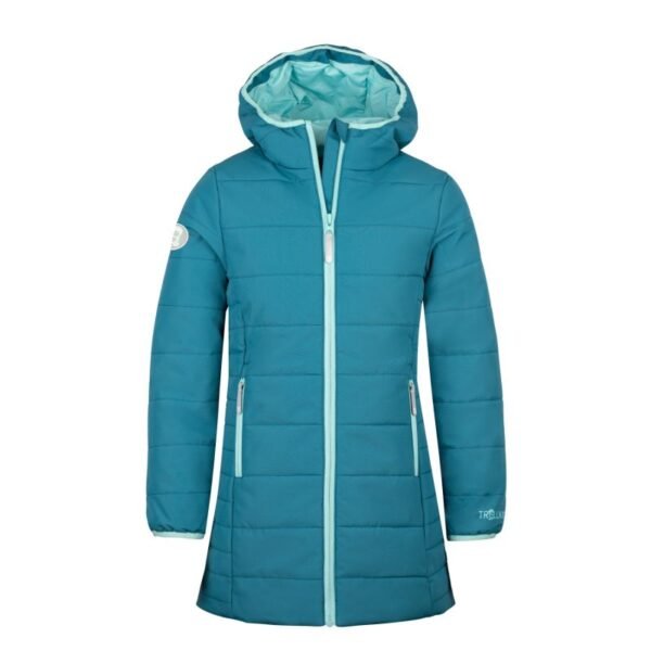 Trollkids Girls Stavanger Coat winter blue insulated hooded jacket (219-323)