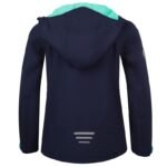 TrollKids Girls Trollfjord Jacket navy/mint softshell jacket for girls (175-132) - Image 2