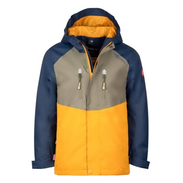 Trollkids Kids Bryggen 3in1 Jacket for girls/boys, yellow (418-331)