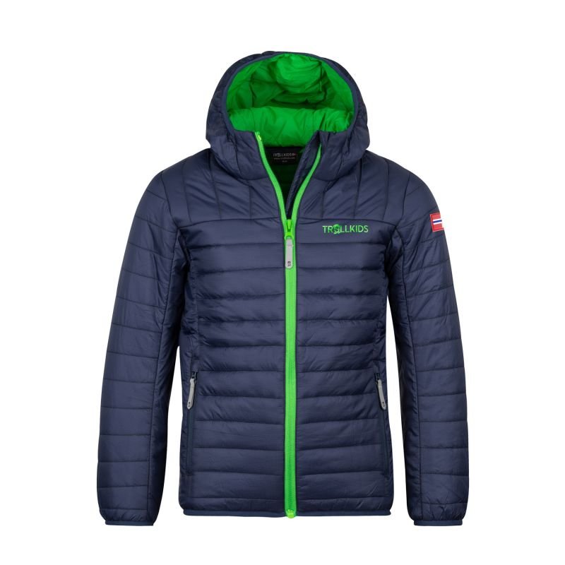 lupin-wear-ca-trollkids-kids-eikefjord-jacket-navy-bright-green-ultralight-transitional-jacket-for-boys-girls-463-100-1432341 Trollkids Kids Eikefjord Jacket, navy/bright green, ultralight transitional jacket for boys/girls (463-100) - Image 1