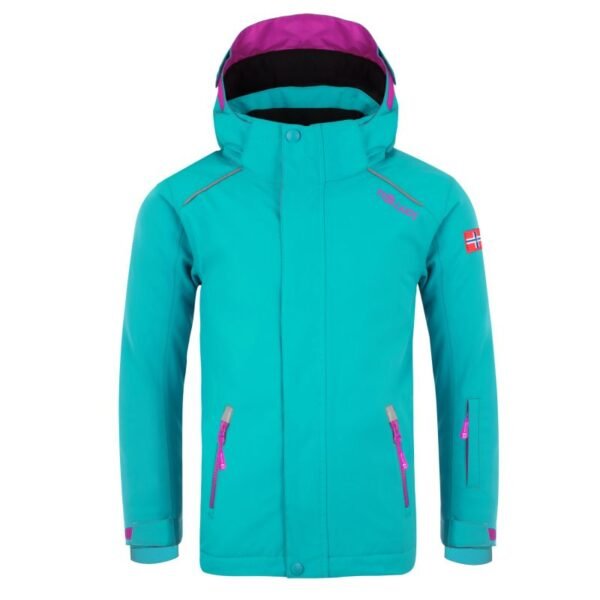 Trollkids Kids Holmenkollen Snow Jacket Pro with Hood, Turquoise (913-125)