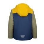 Trollkids Kids Kirkenes Anorak Waterproof Rain Jacket Yellow/Blue (322-703) - Image 2
