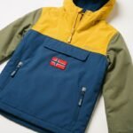 Trollkids Kids Kirkenes Anorak Waterproof Rain Jacket Yellow/Blue (322-703) - Image 3