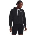 Under Armor Essential Fleece Script FZ Hoodie W 1374106-001 - Image 2
